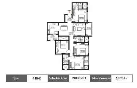 4 BHK Lux 2103 SqFt